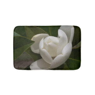 Tapis De Bain Boule de fleur de magnolia blanc crémeux