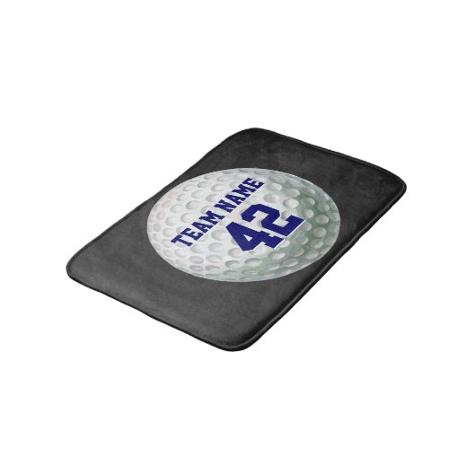 Tapis De Bain Boule de golf peinte avec le nom (Angle)
