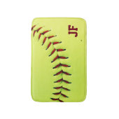 Tapis De Bain Boule jaune personnalisée du base-ball (Devant (Vertical))