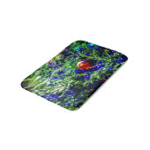 Tapis De Bain Boule rouge arbre de Noël vert (Angle)