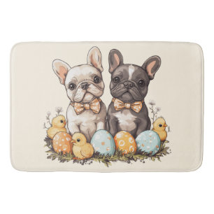 Tapis De Bain Bouledogues français de Pâques