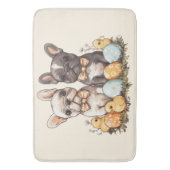 Tapis De Bain Bouledogues français de Pâques (devant Vertical)