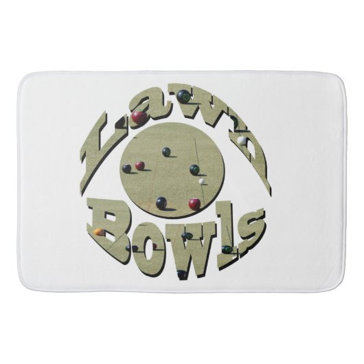 Tapis De Bain Boules de pelouse circulaires Nom Conception, (Devant)
