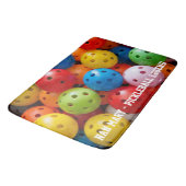 Tapis De Bain  Boulettes colorées, texte personnalisé (Angle)