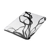 Tapis De Bain Bouquet Blanc : Abstrait blanc & noir (Angle)