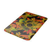 Tapis De Bain Bouquet d'automne noir (Angle)