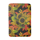 Tapis De Bain Bouquet d'automne noir (Devant (Vertical))