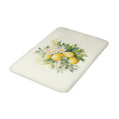 Tapis De Bain Bouquet de citrons avec fleurs blanches (Angle)