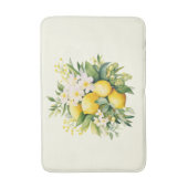 Tapis De Bain Bouquet de citrons avec fleurs blanches (Devant (Vertical))