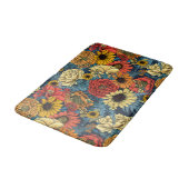 Tapis De Bain Bouquet de fleurs - roses, pivoines, marguerites e (Angle)