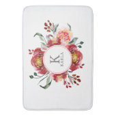 Tapis De Bain Bouquet de fleurs rouge profond (devant Vertical)