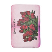 Tapis De Bain Bouquet de roses rouges (Devant (Vertical))