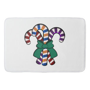 Tapis De Bain Bouquet de sucres de canne - ruban vert