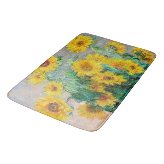 Tapis De Bain Bouquet de tournesols Claude Monet (Angle)