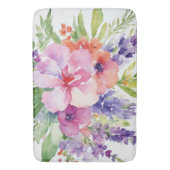Tapis De Bain Bouquet floral aquarelle (devant Vertical)