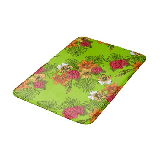 Tapis De Bain Bouquet tropical (Angle)