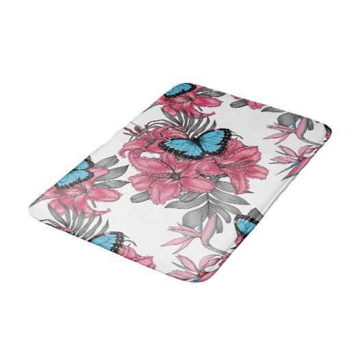 Tapis De Bain Bouquet tropical (Angle)