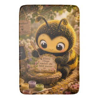 Tapis De Bain Bourdon doré dans la danse des fleurs.10