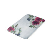 Tapis De Bain Bourgogne Floral Splash sur Grey (Angle)