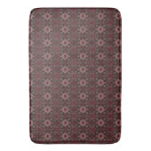 Tapis De Bain Bourgogne Foncé Avec Motif Floral (devant Vertical)
