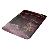Tapis De Bain Bourgogne Rouge & Or Faux Parties scintillant Marb (Angle)