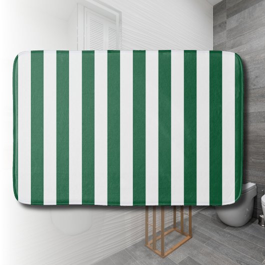 Tapis De Bain Bouteille vintage classique Vert & Blancs