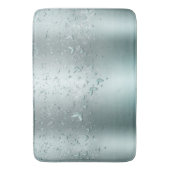 Tapis De Bain Bouton d'effervescence Turquoise Argent (devant Vertical)