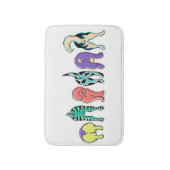 Tapis De Bain Boutons de chien colorés (Devant (Vertical))