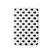 Tapis De Bain Boutons Noir Et Blanc (Devant (Vertical))