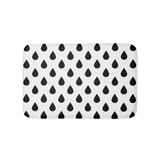 Tapis De Bain Boutons Noir Et Blanc (Devant)