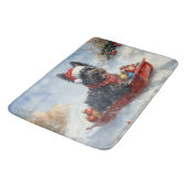 Tapis De Bain Bouviers Des Flandres Chien à Sledge Noël (Angle)