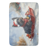 Tapis De Bain Bouviers Des Flandres Chien à Sledge Noël (devant Vertical)