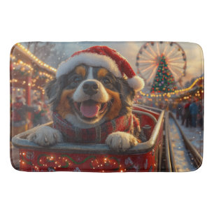 Tapis De Bain Bouviers des Flandres Chien Montagnes Russes Noël