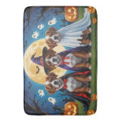Tapis De Bain Bouviers Des Flandres Chiens Citrouille Halloween (devant Vertical)