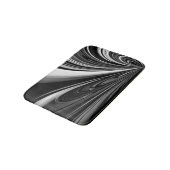 Tapis De Bain Bow noir et blanc Abstrait (Angle)