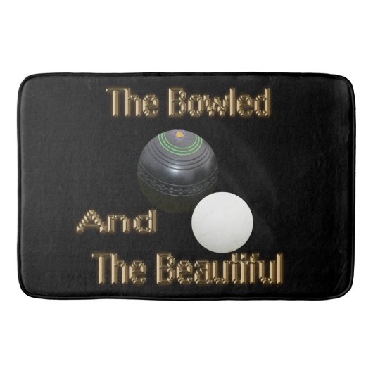 Tapis De Bain Bowled Et De Beaux Bowls De Pelouse Design, (Devant)