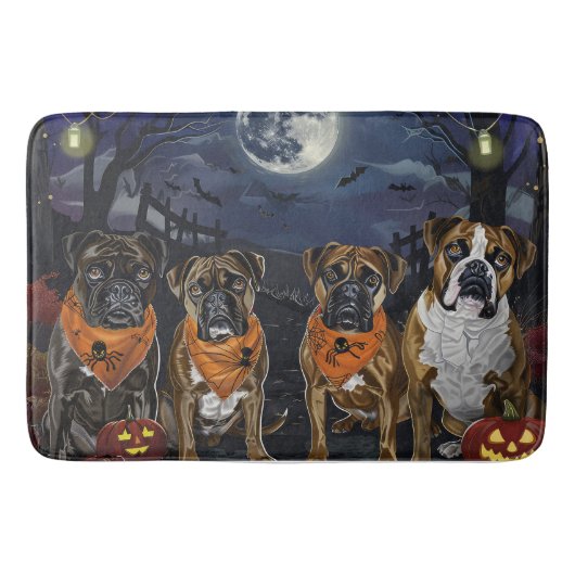 Tapis De Bain Boxer Halloween Épouvantable (Devant)