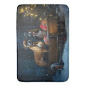 Tapis De Bain Boxer Snowy Sleigh Décor de Noël (devant Vertical)