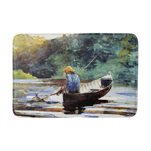 Tapis De Bain Boy Fishing, oeuvre de Winslow Homer