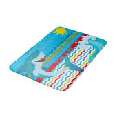 Tapis De Bain Boys Nom personnalisé Shark Bathmat de salle de ba (Angle)