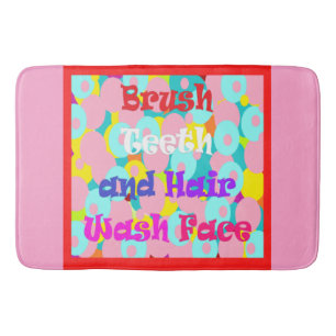 Tapis De Bain Bracelet dents cheveux laver visage amusant enfant