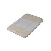 Tapis De Bain Bracelet gris clair beige mat rayures horizontales (Angle)