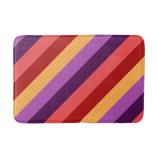 Tapis De Bain Bracelet rouge cerise Violet rayures Mat de bain m (Devant)