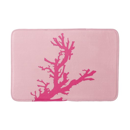 Tapis De Bain Branche de corail - nuances de corail rose (Devant)