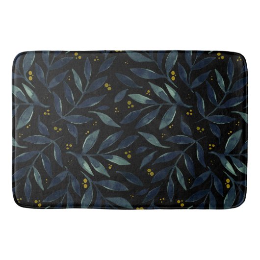 Tapis De Bain Branches d'aquarelle élégantes (Devant)