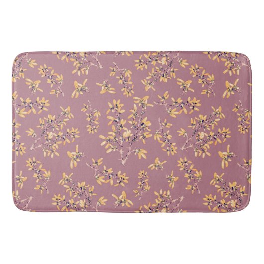 Tapis De Bain Branches de l'épine noire jaune pourpre (Devant)
