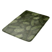 Tapis De Bain Branches de Noël élégantes en noir (Angle)
