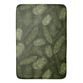 Tapis De Bain Branches de Noël élégantes en noir (devant Vertical)