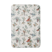 Tapis De Bain Branches d'oiseaux et de pins d'hiver Motif (Devant (Vertical))