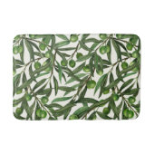 Tapis De Bain Branches d'olive sur blanc (Devant)